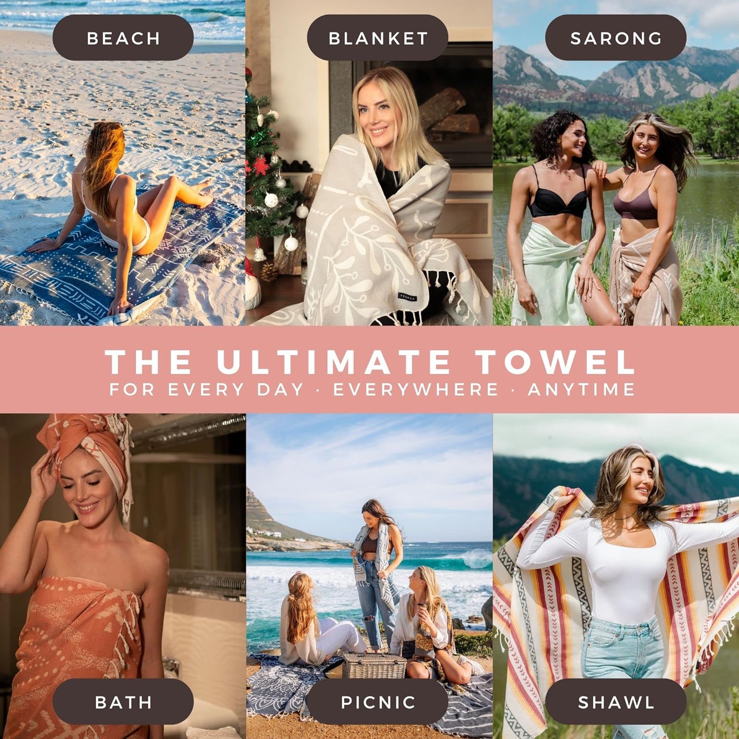 Coastal Turkish Towels Beach Towel - Thumbnail 2